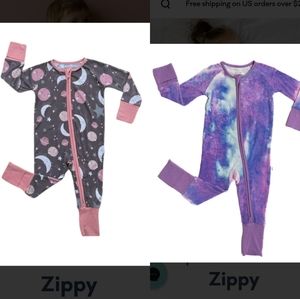 Little Sleepies LOT of (2) Zippies.